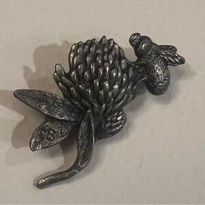 Bee and Floral Brooch